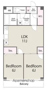 フロレセール【5階】の間取り