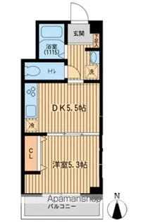 東信松涛マンション【3階】の間取り