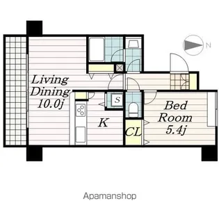 ウィルテラス千葉中央【4階】の間取り