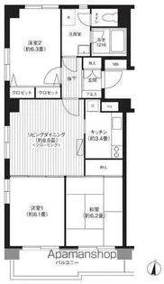 パレッヂ新小岩【5階】の間取り