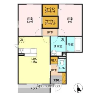 静庵 弐【1階】の間取り