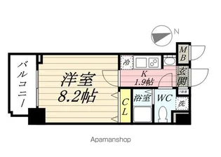 ガーラプレイス新宿御苑【2階】の間取り