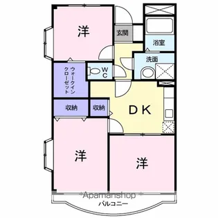 ジュネス香久山【3階】の間取り