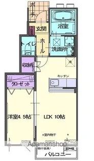 ジャスミン【102号室】の間取り