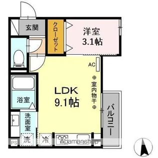 DーHILLS元浜【2階】の間取り