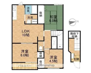 メガロンイーリスA【202号室】の間取り