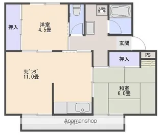 徳島県徳島市南昭和町3丁目【マンション】の間取り