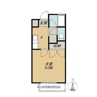 市川建設第6ハイツ【2階】の間取り