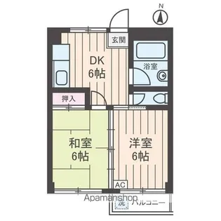 神奈川県川崎市中原区新丸子東2丁目【マンション】の間取り