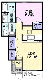プレッソ・T【1階】の間取り