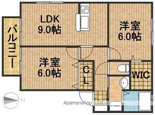 エクセラン【1階】の間取り