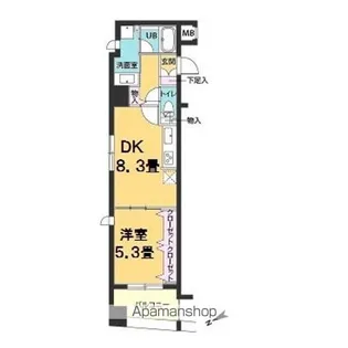 カスタリア新御茶ノ水【8階】の間取り