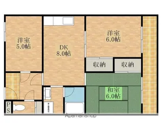 共立マンション小松里【207号室】の間取り