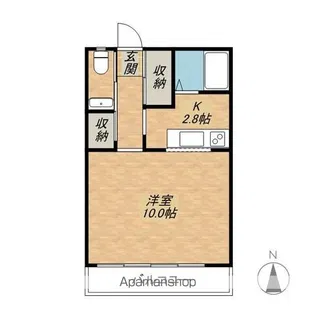 朝日ビルアパートメント【3階】の間取り