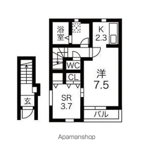 KINGDOMⅡ【206号室】の間取り