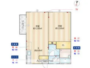 高稲荷ハイツ【2階】の間取り