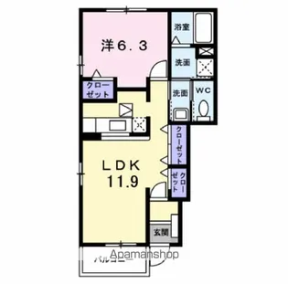 ポポロⅠ【1階】の間取り