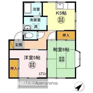 サウスコーポB【101号室】の間取り