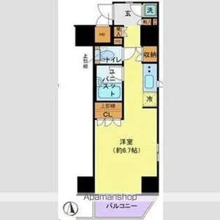 ガリシアヒルズ西麻布EAST【10階】の間取り