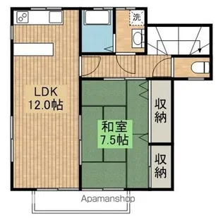 クレセントA【201号室】の間取り