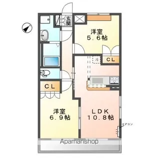 プロニティおおたかの森【2階】の間取り