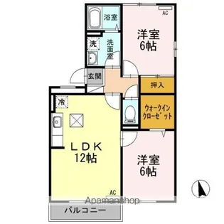 セブンワンテン C【1階】の間取り