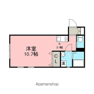 RESIDENCE U 駅前【104号室】の間取り