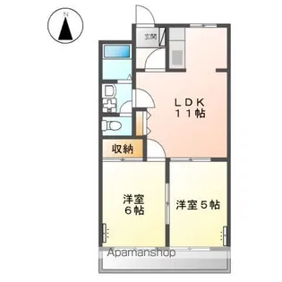 アメニティーハイツ【2階】の間取り