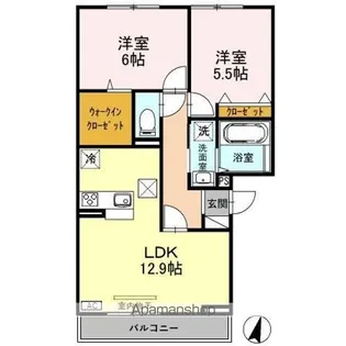 ロイヤルガーデンコート新和 A【1階】の間取り