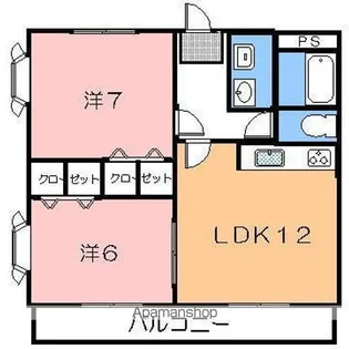 カーサフェリスⅡ【2階】の間取り