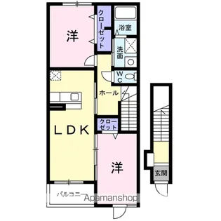 セレノ・カーサA【2階】の間取り