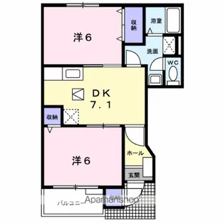 リリィー・タウン B【1階】の間取り