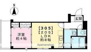 MAISON BLANCHE NAGAI【205号室号室】の間取り
