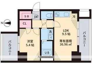 東京都国立市東1丁目【マンション】の間取り