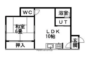 コーポK【1号室】の間取り