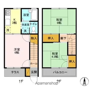 マルシンコーポ AB【B101号室】の間取り