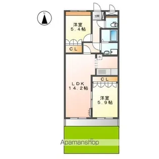 ハイム・エトワール【1階】の間取り