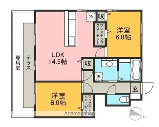 プロフーモ 一ツ橋【1階】の間取り