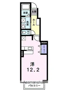 フルール B【102号室】の間取り