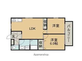 コーポ双葉【106号室】の間取り
