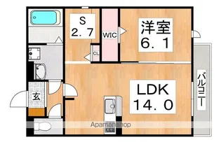 スペチアーレ巽中A棟(タツミナカ)【2階】の間取り
