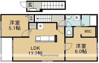 マハナ ファレ【2階】の間取り