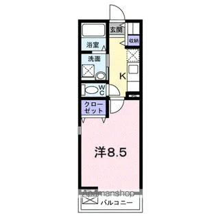 グランディオーズナカマチ【2階】の間取り