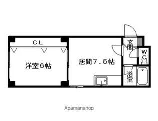ノースランド芦屋【4階】の間取り