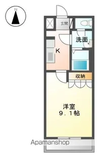 シェルル南方【205号室】の間取り