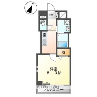 グレースタウン ミソノ【4階】の間取り