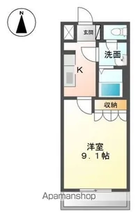 シェルル南方【205号室】の間取り