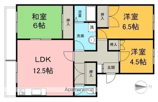 サンパレスオーシモS【203号室】の間取り