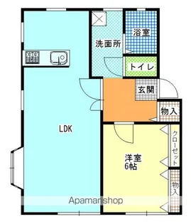 エステートピアYAMANE【102号室】の間取り