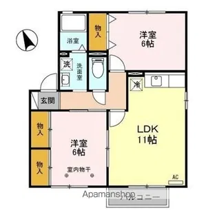 セジュールねごや【2階】の間取り